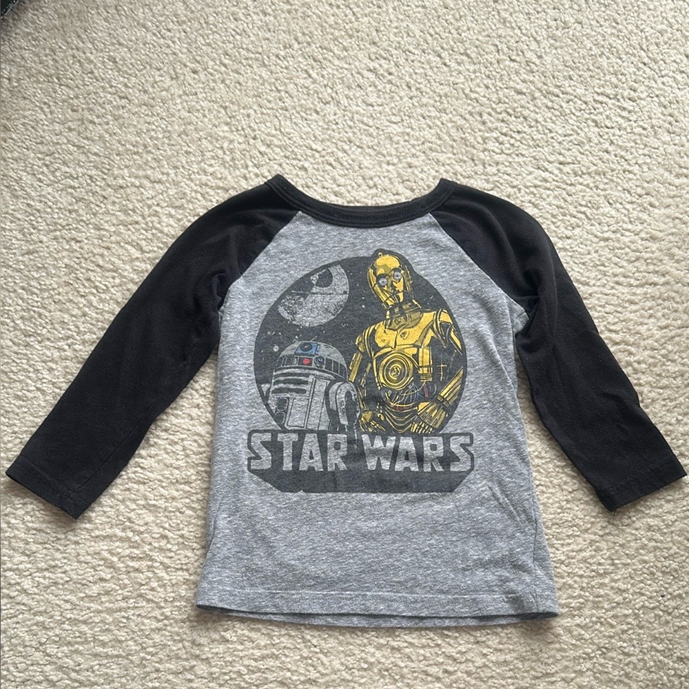 Star Wars Kids Raglan Shirt - Black & Gray
